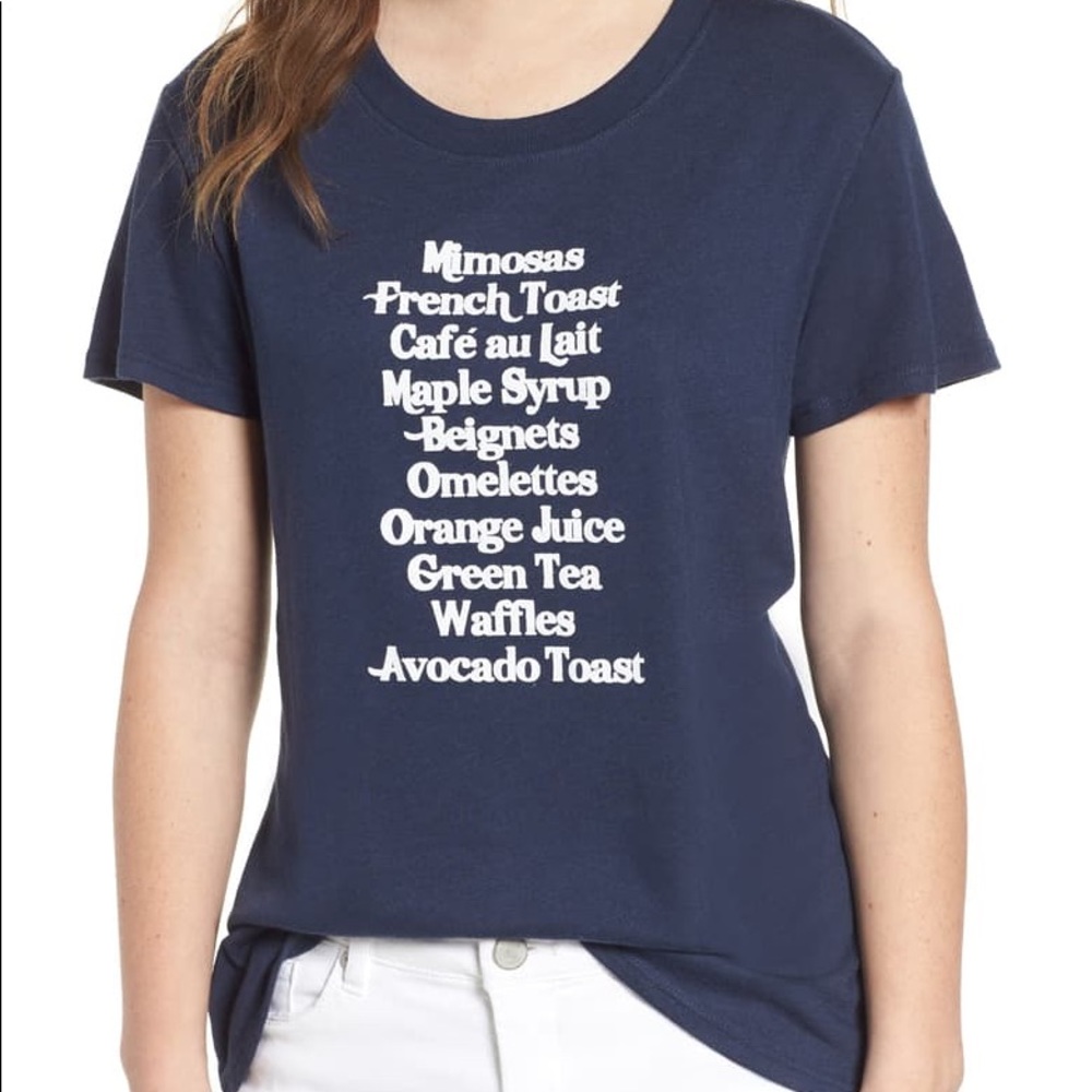 Sub_Urban Riot Brunch List Graphic Tee Navy Blue